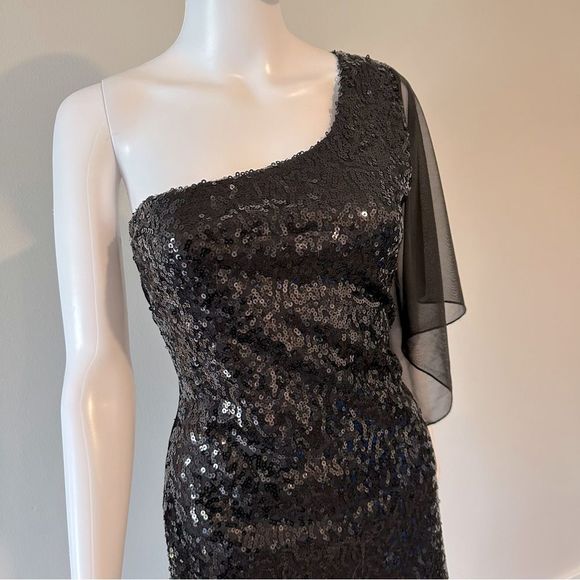 Taboo Y2K Sequined One Shoulder Mini Dress Size L - Picture 1 of 12